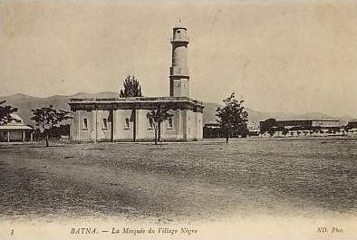 cpa-Algerie-Batna-la mosquée du village Nègre