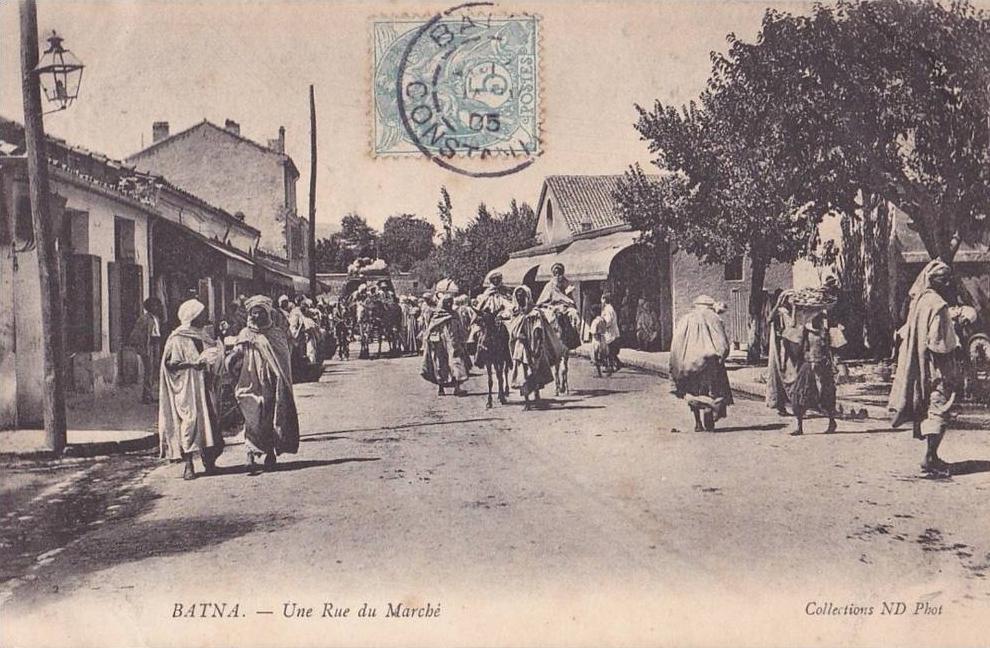 Batna.- (Algérie)  Une  Rue du Marché  - (belle animation)