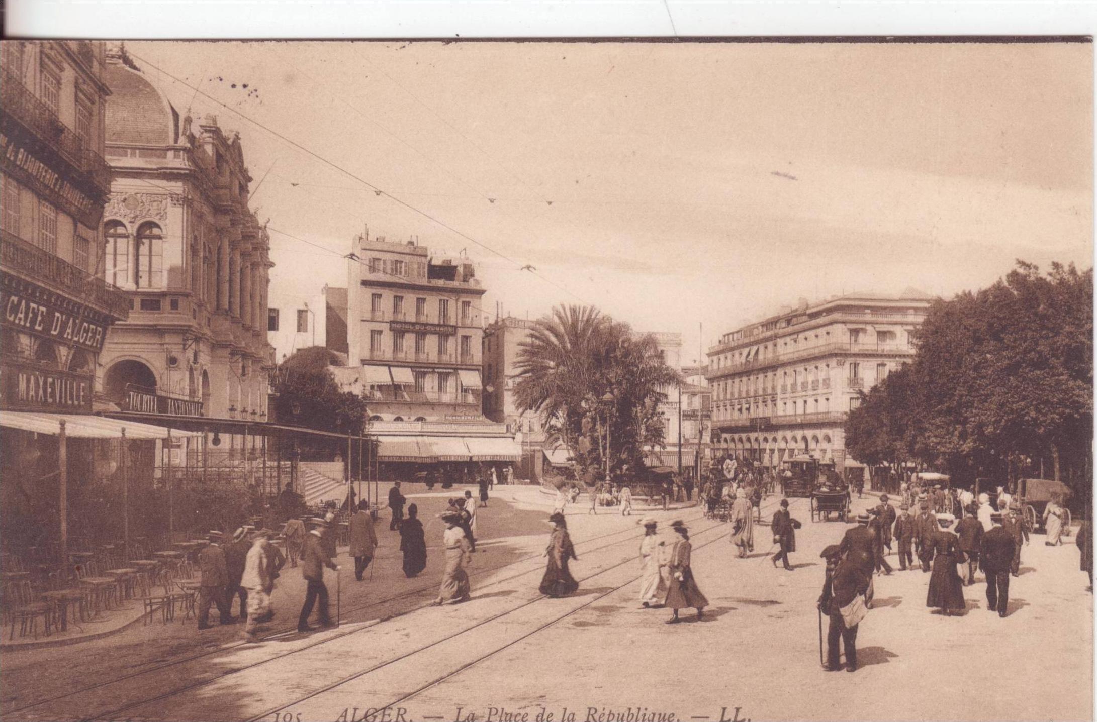 30-Algeri-Algerie-La Pluce de la Republique-Animés-V.1907 x Alger