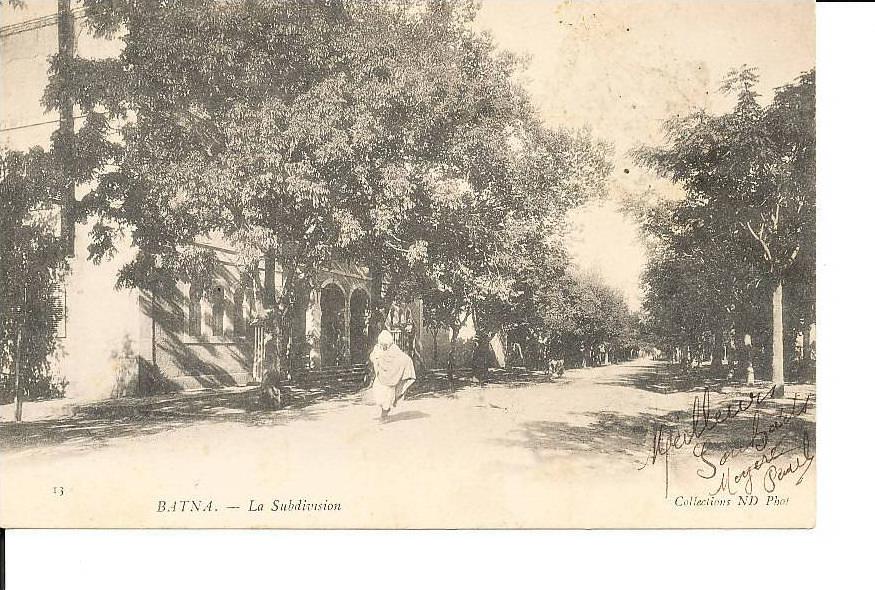 BATNA ALGERIE LA SUBDIVISION CPA 1905 BON ETAT