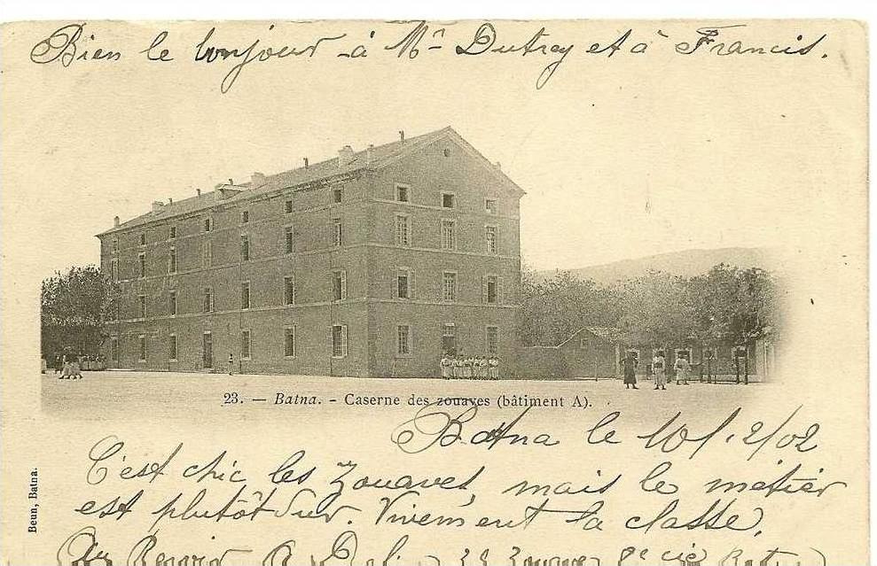 23 - BATNA - CASERNE DES ZOUAVES - BATIMENT A ( Animées ) ALGERIE