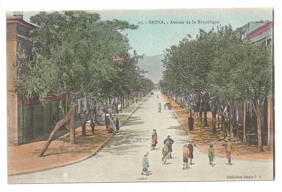 Batna (Algérie)  Avenue de la république env 1910 (animé)