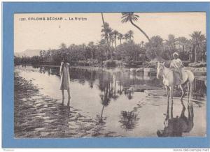 COLOMB - BECHAR  -  La  Rivière   -  BELLE CARTE ANIMEE -
