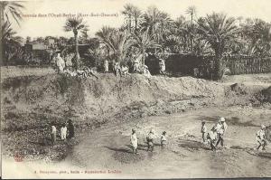 ALGERIE * COLOMB-BECHAR - Traversée dans l'Oued-Bechar (Extr.-Sud-Oranais)