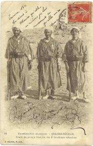 Colomb Béchar  Gradé du groupe français du 2è tirailleurs sahariens  Animée    /7998