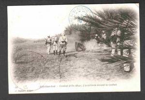 Algérie  - Extreme Sud   Combat d´in - Rhar   - L´artillerie devant la Casbah - Superbe Carte  envoyée le  21/05/1904