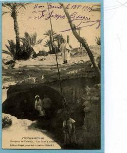 COLOMB-BECHAR  - Environs de  Colomb.  -  Un Puits à OUAKDA- 1914 -  TRES BELLE CARTE ANIMEE -