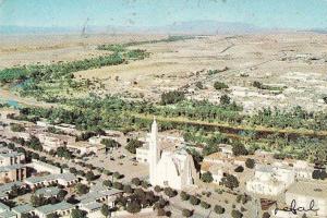 5480  BECHAR   vue aérienne  circulée 1966