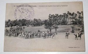 belle CPA Afrique Algérie Colomb Béchar Escadrons de Saphis traversant la forêt