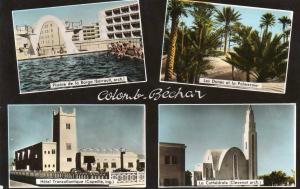 Algérie-COLOMB BECHAR-Souvenir, multi vues (Piscine Barga,Dunes palmeraie  Hôtel Transatlantique) voir descrip*PRIX FIXE