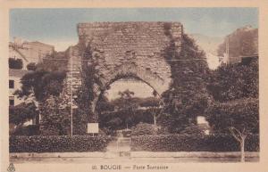 AFRIQUE,ALGERIE FRANCAISE,AFRICA,BOUGIE,B EJAIA EN 1920,GRILLE,PORTE SARRASINE ANCIENNE,VIEILLE PIERRE