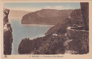 AFRIQUE,ALGERIE FRANCAISE,AFRICA,BOUGIE,B EJAIA EN 1920,FALAISE,CORNICHE,ROU TE DANGEREUSE