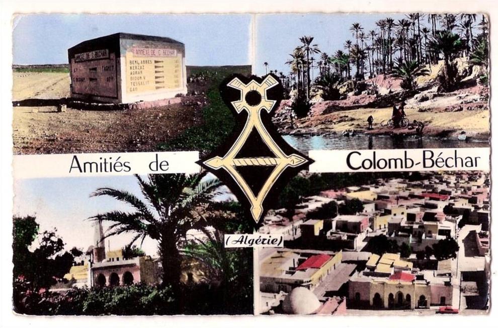 CPSM Dentellée - COLOMB BECHARD  Algérie - Multi Vues - Edit. ATTIA
