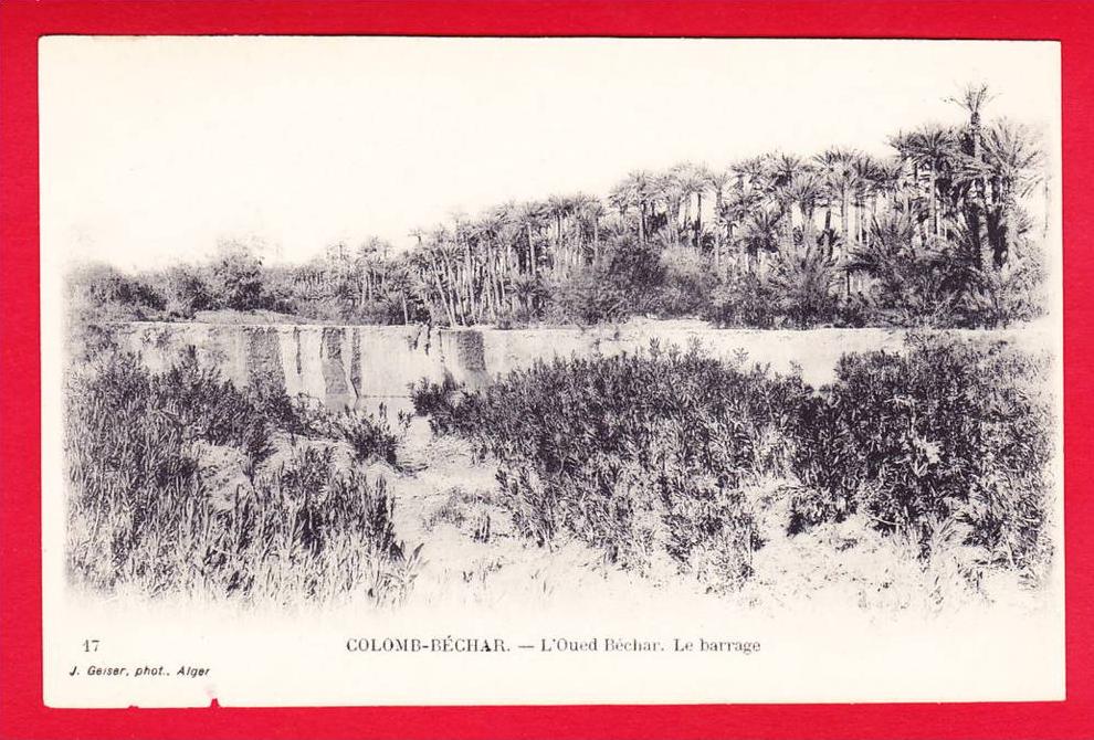 E-Algerie-149P62  COLOMB BECHAR, l'Oued Bechar, le barrage, cpa