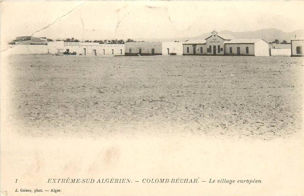ALGERIE  COLOMB BECHAR LE VILLAGE EUROPEEN  SCANS RECTO  VERSO