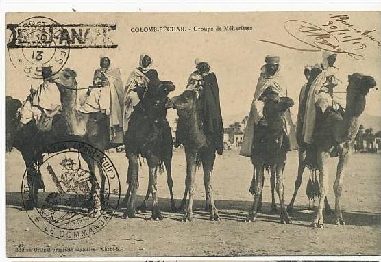 Colomb Bechar Groupe Meharistes  Cachet Poste Bou Anan Ht Guir Tresor Postes Touareg