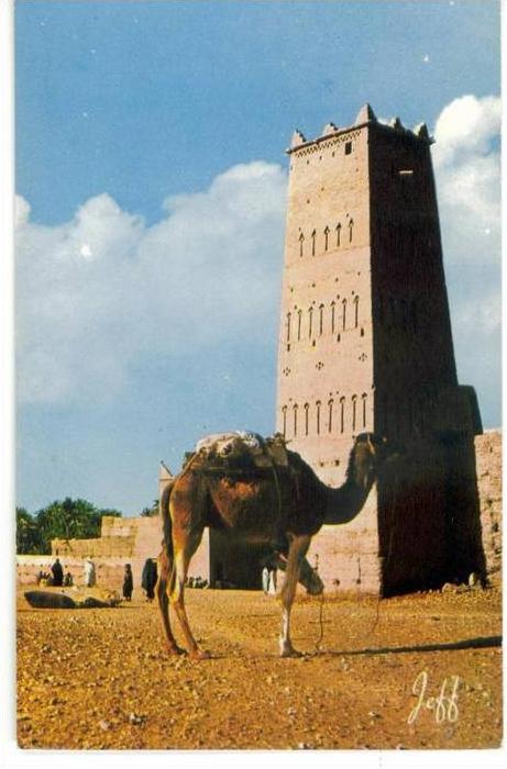 CPM Algérie Pittoresque la Halte  dos Béchar le 5/4/1967