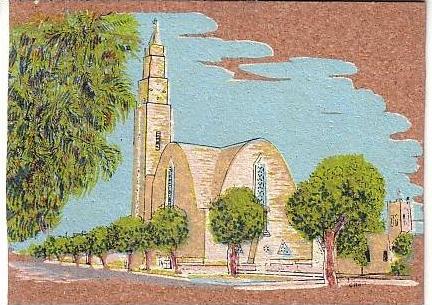 Bechard Notre Dame de la Saoura peinture sur liège création Olbidecor à Hyères