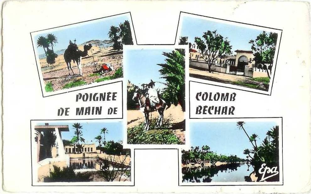 Colomb Bechar. Poignée de main de Colomb Bechar. CPSM petit format, multivues