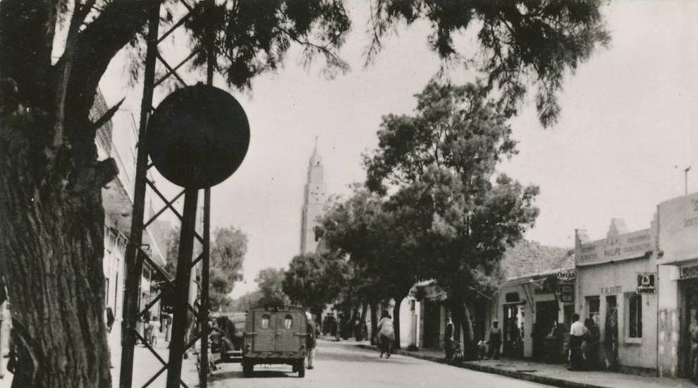 1956,algérie,colomb- bechar,avenue  r poincaré,wilaya de béchar,limite du sahara,prés du maroc rare par son histoire