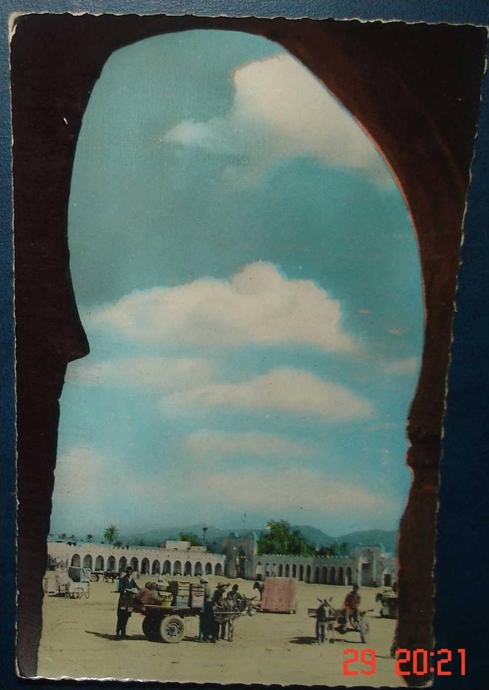 COLOMB-BECHARD.Place aux Chameaux et Arcades.Cpsm,neuve,be,