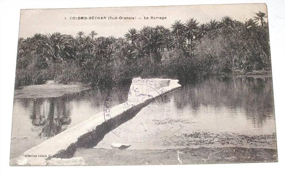 belle CPA Afrique Algérie Colomb Béchar Le barrage