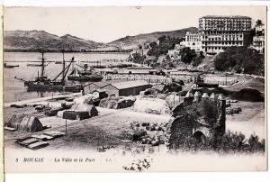 Algerie BOUGIE Constantine Bejaia la VILLE le PORT Quai Docks 09.02.1924 à SPONCET Faubourg St Honoré Maghreb Algeria