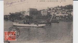 - 6 - BOUGIE - Le Port et la Ville (timbre à date de 1910  Constantine )