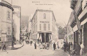 CPA ALGERIE BOUGIE Rues Trézel et du Vieillard Commerces La Brasserie PHENIX Animation
