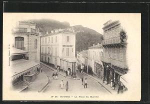 CPA Bougie. La Place du Marché