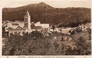 ALGERIE  BOUGIE  Quartier de la Mosquée et les Monts Gourraya