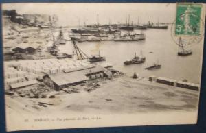 BOUGIE.Vue Générale du Port.Cpa,voyagé,be,plisur e angle sup g