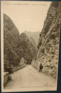 Route de BOUGIE à SETIF.Gorges du Chaabet.Cpa,voyagé,be,ani mée
