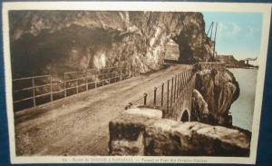 Route de BOUGIE A DJIDJELLI.Tunnel et Pont des Grandes Falaises.Cpa (carnet),voyagé,be