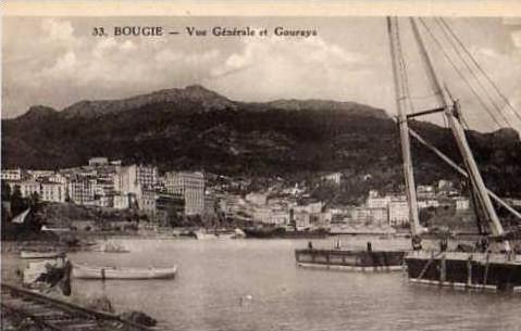 ALGERIE - BOUGIE Vue generale et Gouraya.