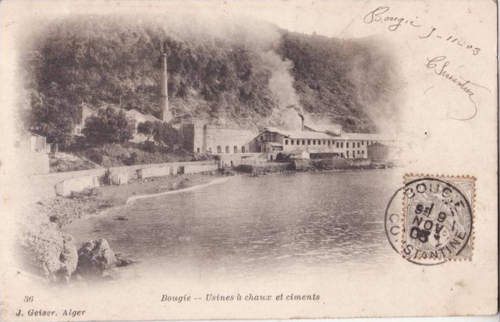 BOUGIE.     USINE A CHAUX ET CIMENTS.