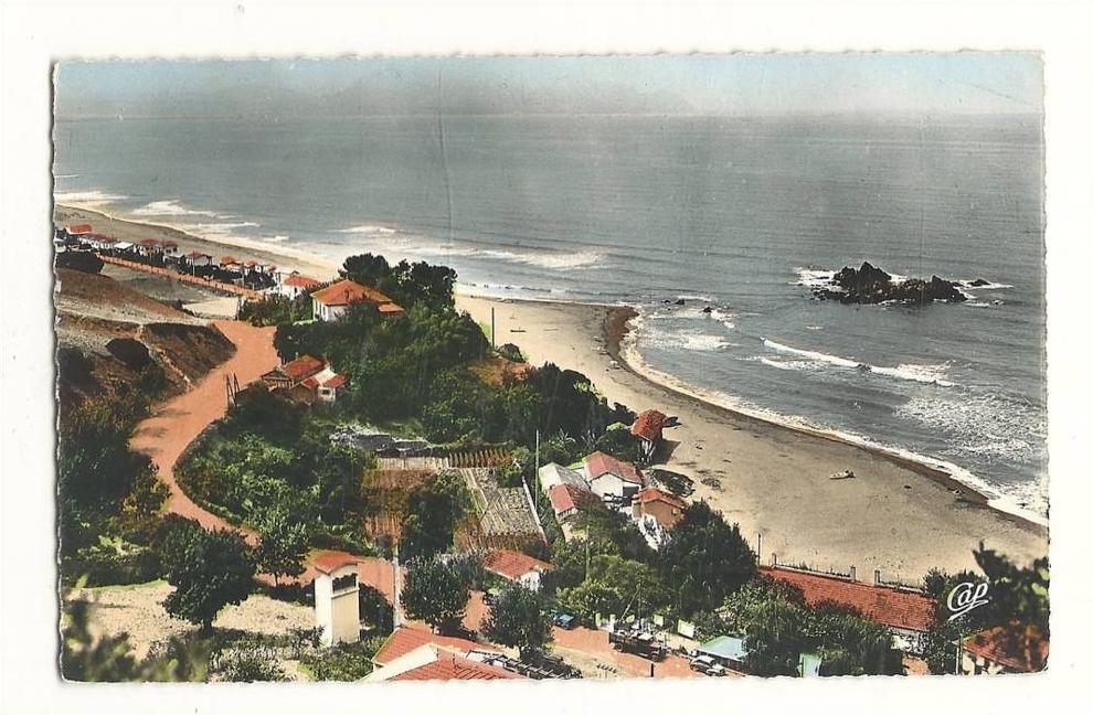 cp, Algérie, Bougie, La Plage du Château-Vert, écrite