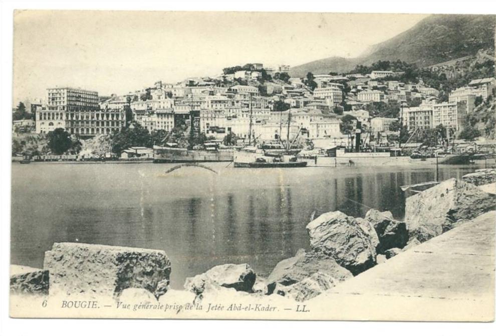 Bougie (Bejaia)   Vue generale prise de la Jetee Abd-el-Kader - POSTCARD 1912