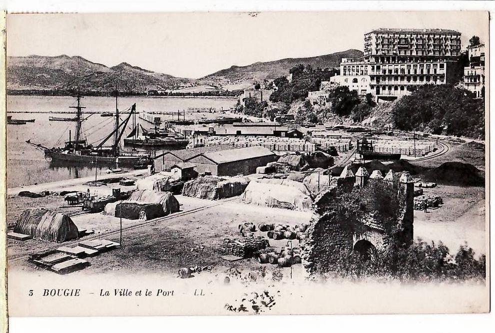 Algerie BOUGIE Constantine Bejaia la VILLE le PORT Quai Docks 09.02.1924 à SPONCET Faubourg St Honoré Maghreb Algeria