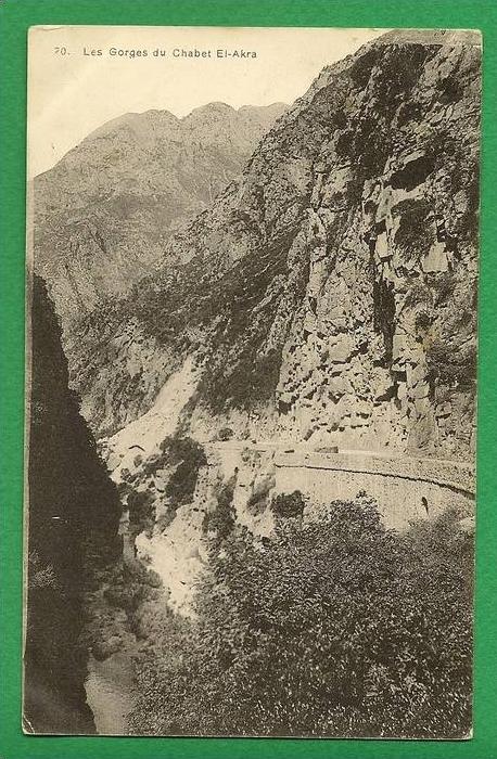 cpa  ALGERIE  -   LES Gorges  du  Chabet el Akra             ..........RAM7