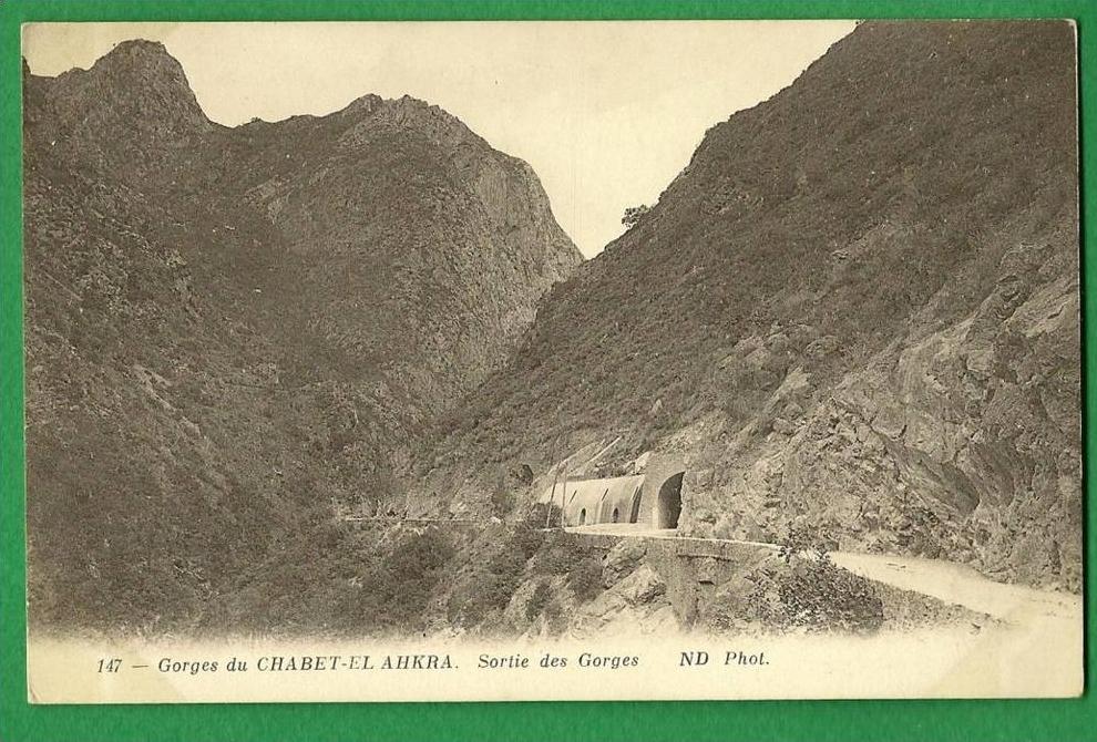 cpa  ALGERIE   Sorties des Gorges  CHABET EL AHKRA               ..........RAM7