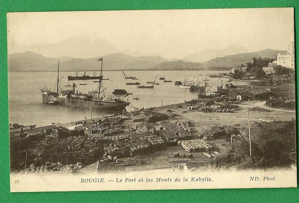 cpa   ALGERIE   BOUGIE -  Le Port et les Monts de la Kabylie     ..............RAM3