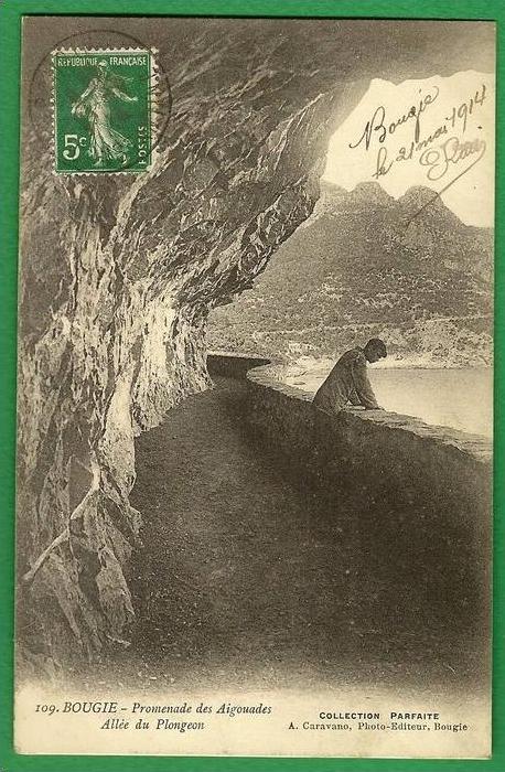 cpa   ALGERIE    Bougie    promenade des Aigouades Allée du Plongeon   ........  RAM1