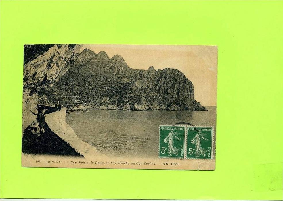 Afrique - Algérie - Bougie - cap noir et route au cap Corbon