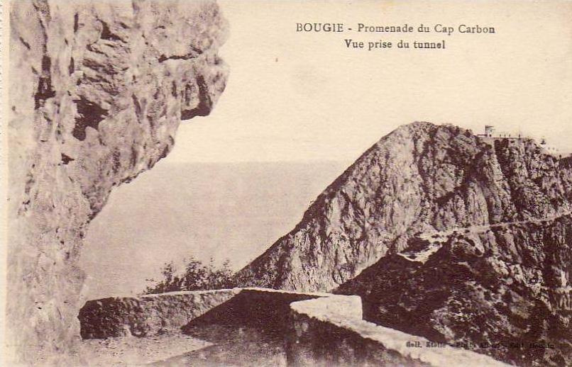 ALGERIE  BOUGIE  Promenade du Cap Carbon- Vue prise du tunnel  ..... ( Ref FA416 )