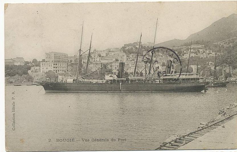 Bougie  2 Vue generale du port Coll. ideale PS voyagé Timbre 1906