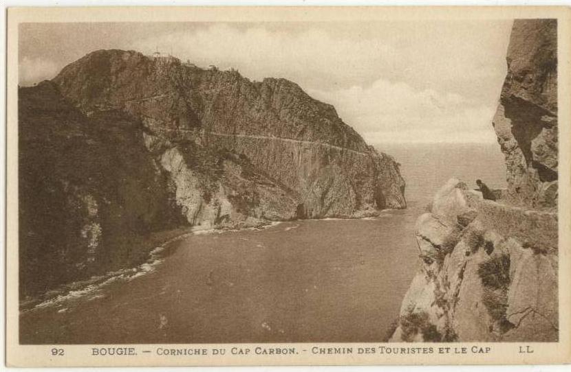 (Algérie) Bougie 005, Corniche du Cap Carbon, LL 92, Chemin des Touristes et Cap