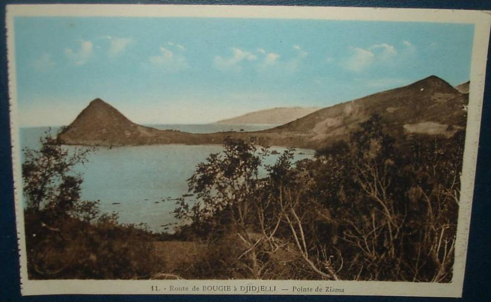 Route de BOUGIE A DJIDJELLI.Pointe de Ziama.Cpa (carnet),voyagé,be