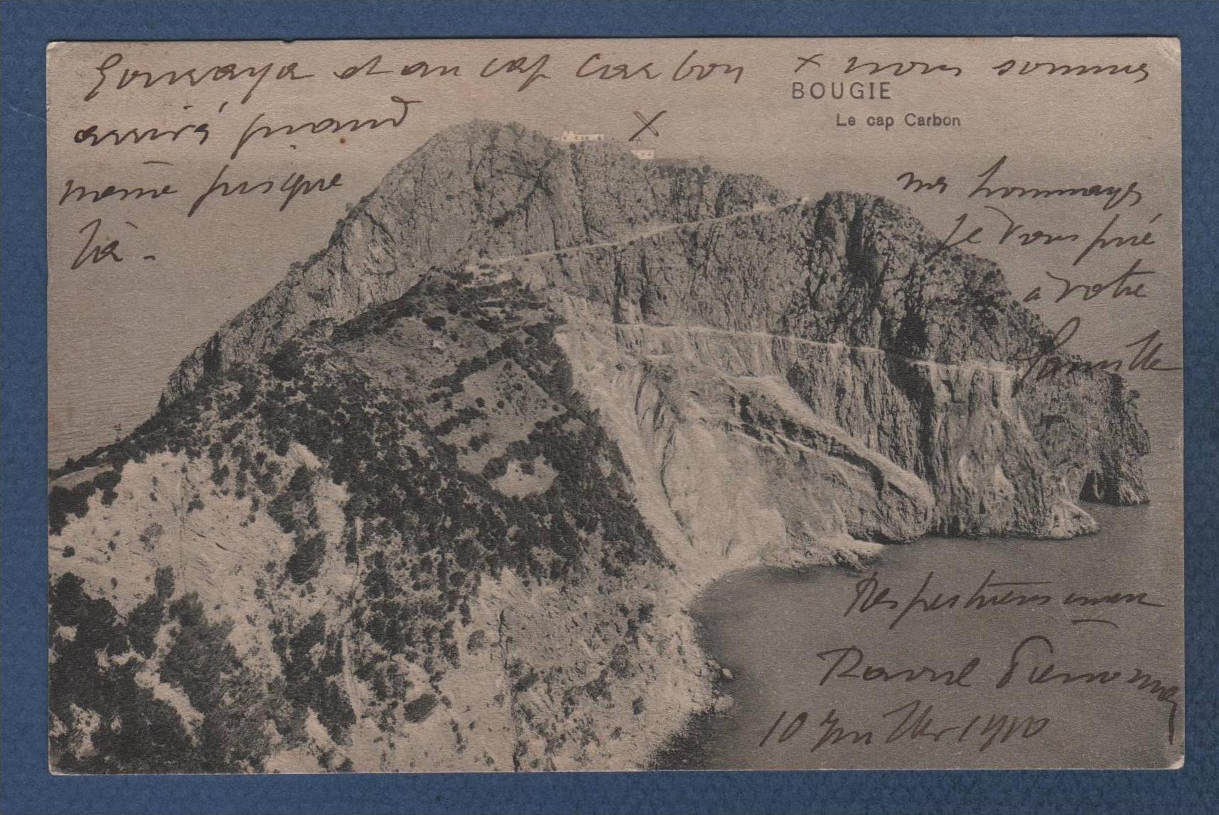 ALGERIE BEJAIA - CP BOUGIE - LE CAP CARBON - N°17 COLLECTION PARFAITE - A. CARAVANO PHO. EDITEUR BOUGIE - CIRCULEE 1910