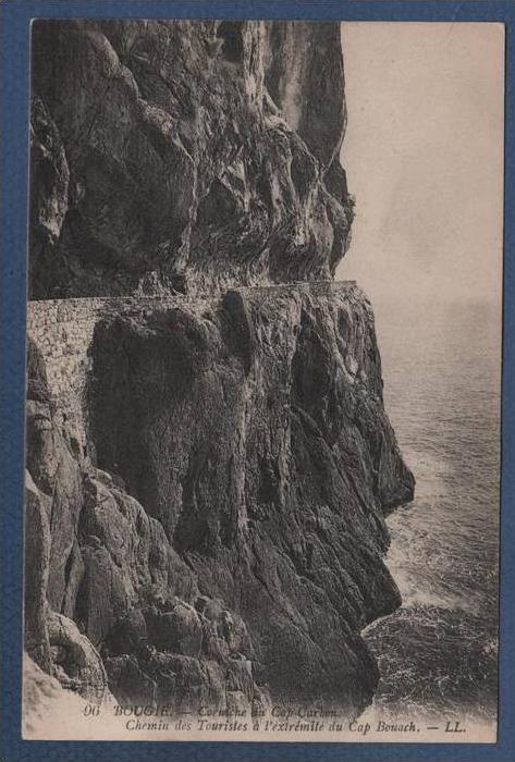 ALGERIE BEJAIA - CP BOUGIE - CORNICHE DU CAP CARBON - CHEMIN DES TOURISTES A L'EXTREMITE DU CAP BOUACH - LL N°96